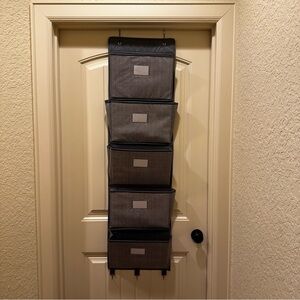 Over-the-Door Black and Gray Storage Organizer